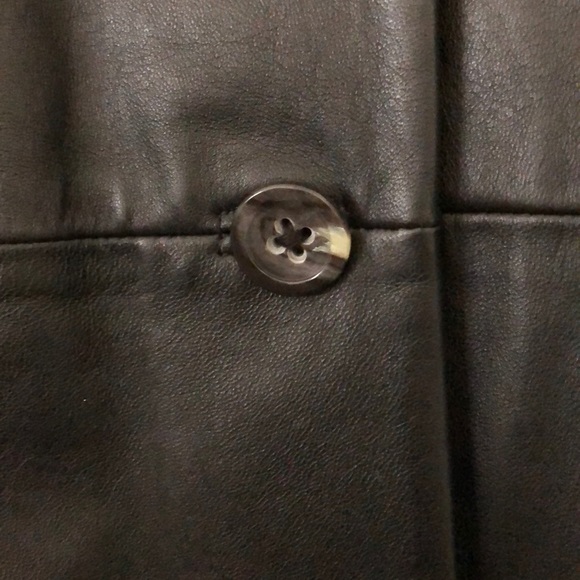 Banana Republic black leather jacket - Picture 2 of 4